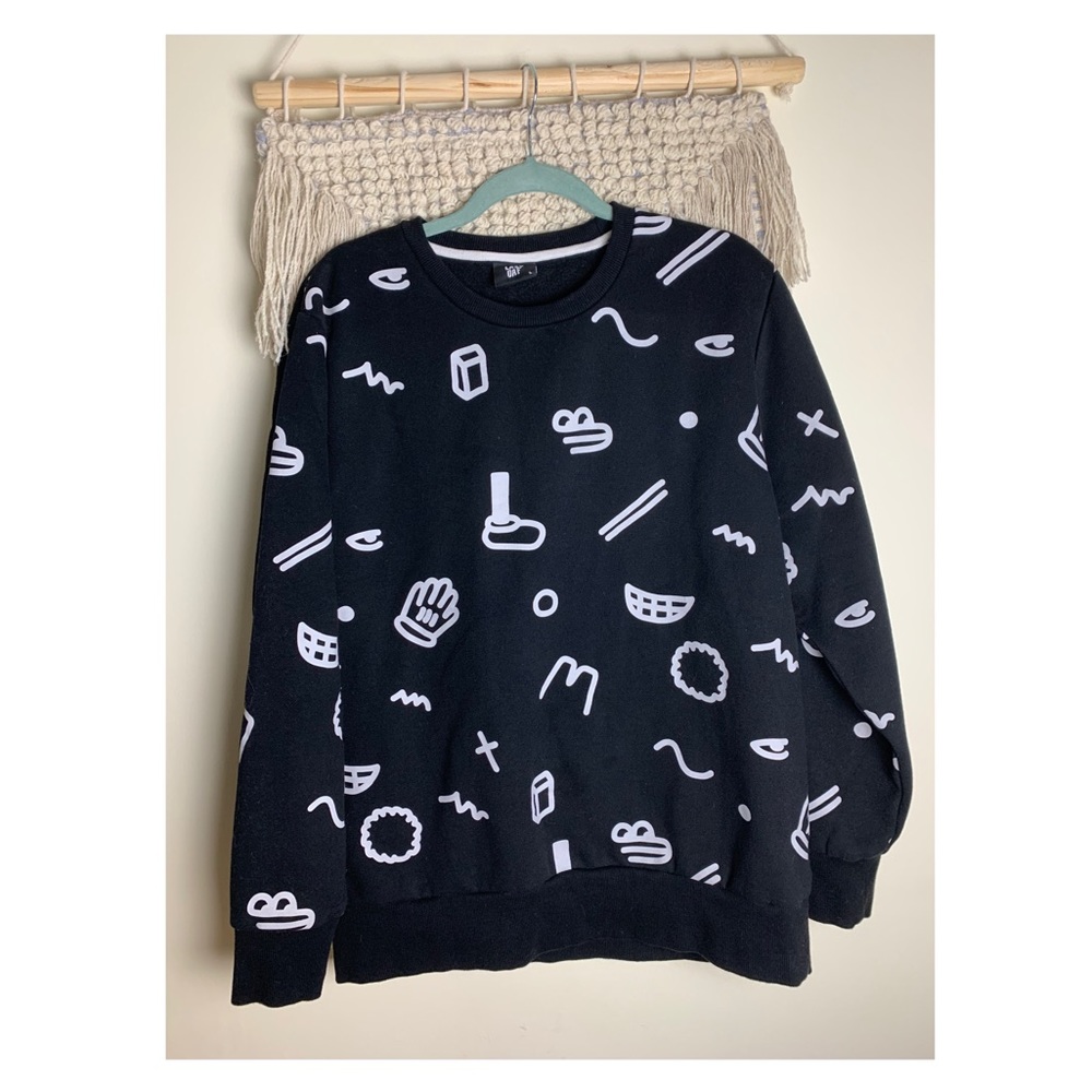 Lazy Oaf Bits and Dots Sweatshirt Large